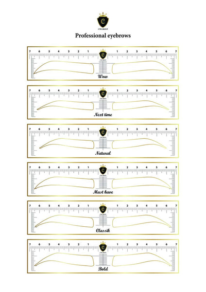 Stencil - a line for eyebrows 24pcs