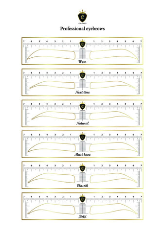 Stencil - a line for eyebrows 24pcs
