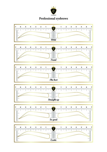 Stencil - a line for eyebrows 24pcs